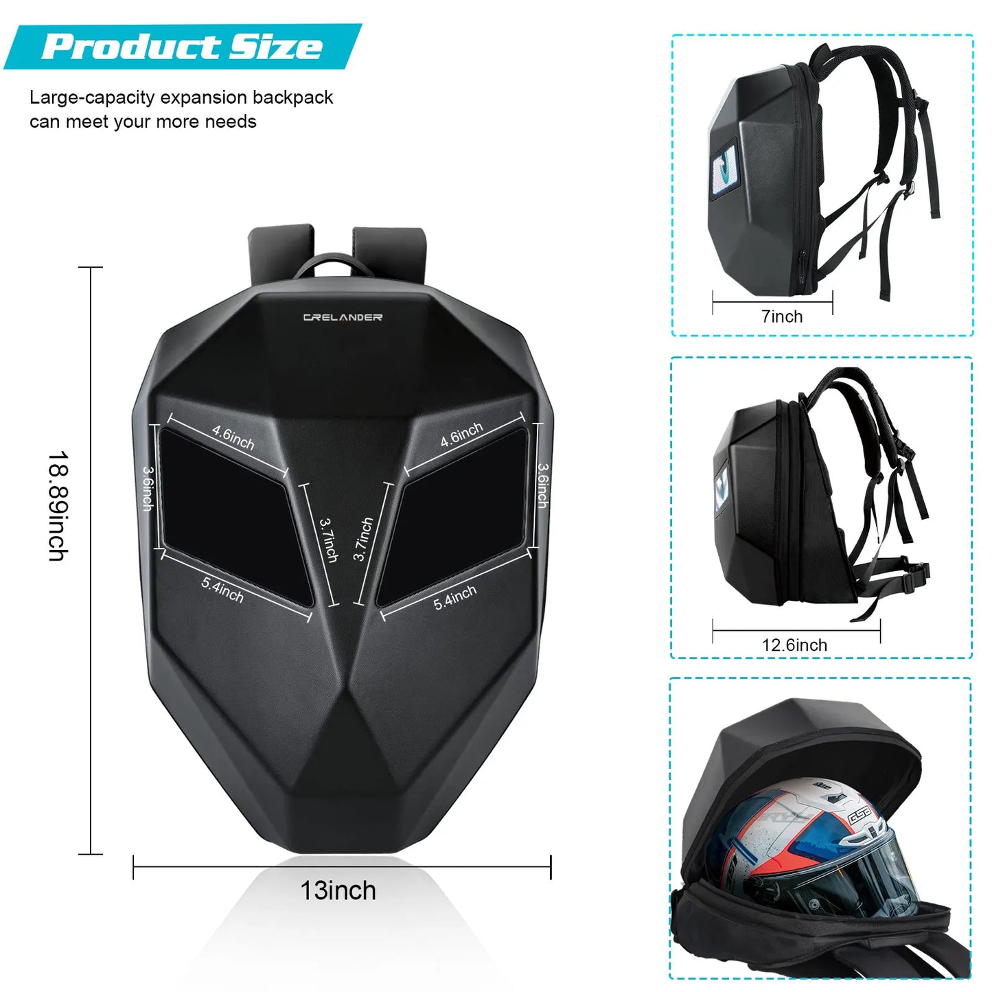 Nightvision LED Motorcycle Backpack