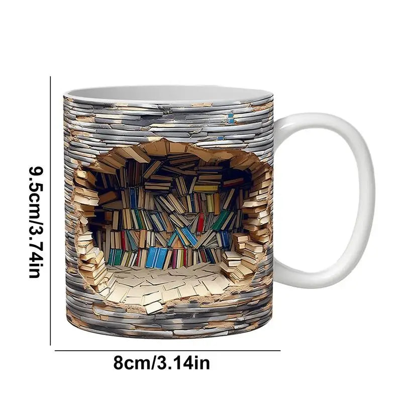 3D Bookshelf Mug