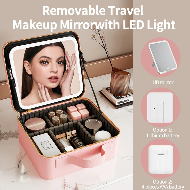 LED Cosmetic Travel Case